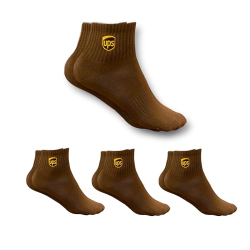 6 Pairs High-Ankle Work Socks For UPS – Durable Crew Socks With Logo