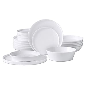 Bone China Cone Shape, Elegance White 20pc Dinnerware Set