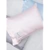 Little Giraffe Satin Decor Pillow - Ultra-Soft Feather Yarn Knit with Elegant Satin Trim - 10 x 13, Pink
