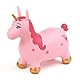 LUDI Springball für Kinder mit springendem Einhorn, 61 x 53 x 24 cm, dynamisches PVC-Spielzeug mit ergonomischen Griffen, für drinnen und draußen, inklusive Aufblassystem, ab 10 Monaten