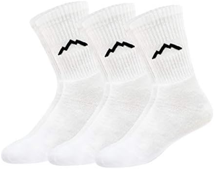 Ranger Sport Men's Heavy Duty Cotton Crew Athletic Socks, Pack of 3