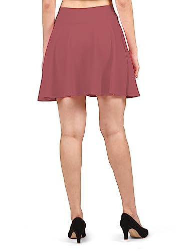 Image of Mehrang Girl's /Women's Classic Stretchy All Time Trendy Skater Skirt with Attached Inner Shorts and Flared Inskirt