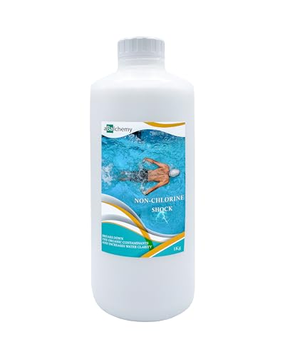 aBalchemy Non-Chlorine Shock 1kg Odourless & Irritation-Free Oxygenates Water Compatible with Bromine & Chlorine Systems Spa & Pool Maintenance Essential Water Clarifier