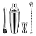 Cocktail Shaker 4 Pezzi Shaker Cocktail Set Kit Barman Professionale per Cocktail Shakers Bar per Feste Accessori Essenziali per Barman Kit