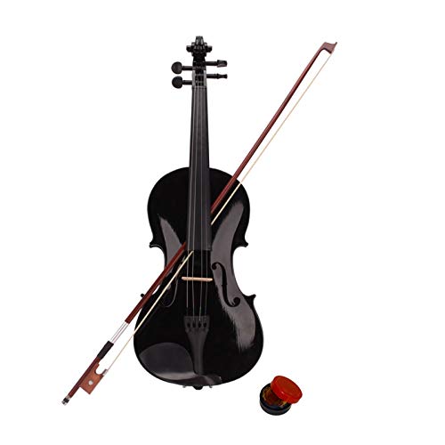 Pinikuyiro Full Size Violin for Beginners Students,Acoustic Violin 4/4,Full Size Violin,Violin Kit with Case,Bow, Rosin (Black)