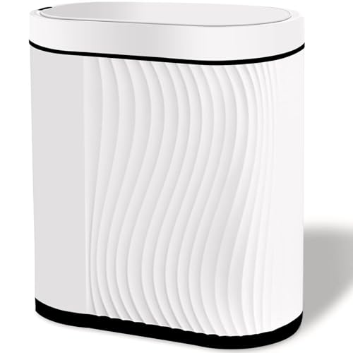 Listado de Bote de Basura Pequeño , tabla con los diez mejores. 48 Cubo de Basura Automático Con Sensor Para Baño, SOZOMO 8L Cubo de Basura Inteligente con Tapa, Botes de Basura Inteligente Sin Contacto, Estrecho y Con Tapa para Inodoro,...