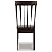 Signature Design by Ashley Hammis Rake Back Dining Room Chair, Set of 2, Dark Brown