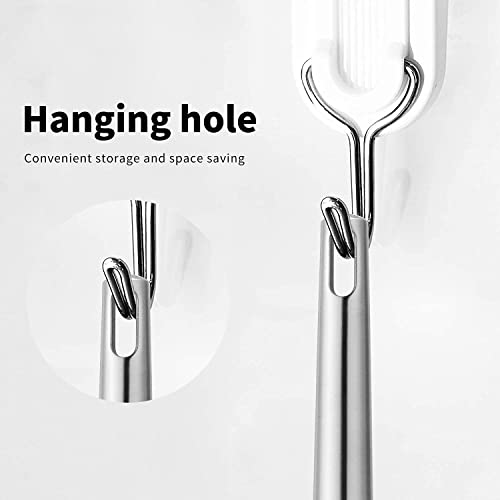 Pasta Server - Durable Food Grade 304 Stainless Steel Pasta Spoon Server,With Ergonomic Handle & Heat Resistant Design - Kitchen Spaghetti Server Fork For Noodles, Pasta, & More, 13.5 Inches #TOP7