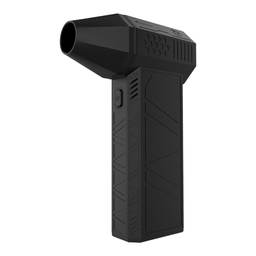 Jadeshay X3 Mini Turbo Jet Fan, 130000RPM Adjustable Speeds, Dual Batteries Type-C Charging and Magnetic Air Nozzle, Cleans Electronics, Cars, Leaves, Snow, BBQ Blow and Drying Hair