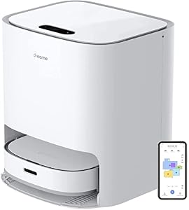 Dreame W10 Robot Aspirapolvere Lavapavimenti con Mappatura, Aspirapolvere Robot con Base di Lavaggio, Spazza, Aspira, Lava e Asciuga 4-in-1, Navigazione Lidar LDS, 4000 Pa, Controllo Alexa