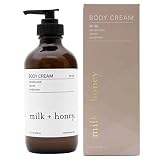 milk + honey Rich Body Cream No. 46, with Sandalwood, Vetiver, and Cardamom, Body Cream for Women an