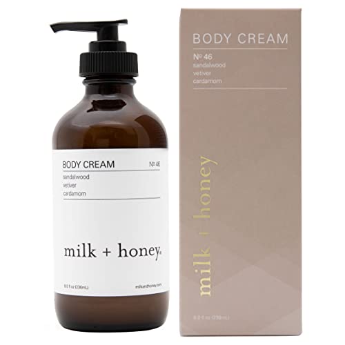 Milk + Honey Rich Body Cream No. 46, With Sandalwood, Vetiver, And Cardamom, Body Cream For Women And Men, Ultra-Nourishing Moisturizing Lotion, 8 Oz. #TOP10