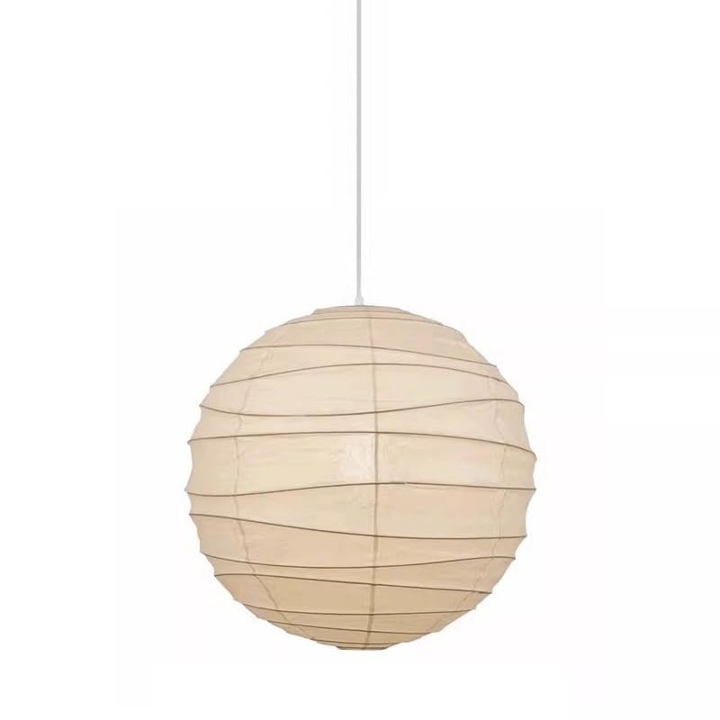 Lanterne ronde à suspension minimaliste d'intérieur, plafonnier créatif en papier