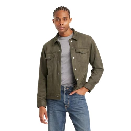 Goodfellow & Co Men's Faux Suede Trucker Jacket -