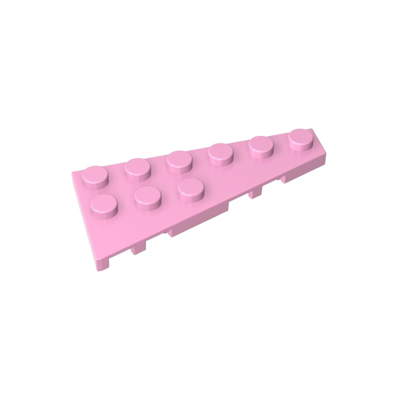 Gobricks 54383 Circular Plate Wedge Plate 6x3 Right 50 Pieces GDS-550 Compatible with Lego Building Blocks Color:Bright Pink 222 โ image 1