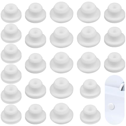 Image of 24Pcs Silicone Hole Plug Waterproof Plug Tube Plugs Soft Hole Plug White Bathtub Jet Covers 3 Sizes Fit for 14mm 15mm 16mm Bathtub Hole