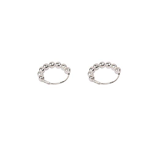 ELOISH 92.5 Sterling Silver Small Hoop Earrings for Women/Girls/Teenagers (12 MM Diameter Size, Silver Ornaments : 2 Grams) - Image 3
