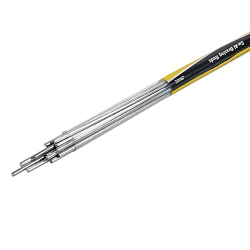 12 sticks BLUEFIRE 1/2 lb Low Temperature Aluminum Zinc Alloy Brazing Rods All-Purpose Easy Melt Welding Rod for Soldering Aluminum Copper Stainless Steel Iron Metals Simple DIY Solution