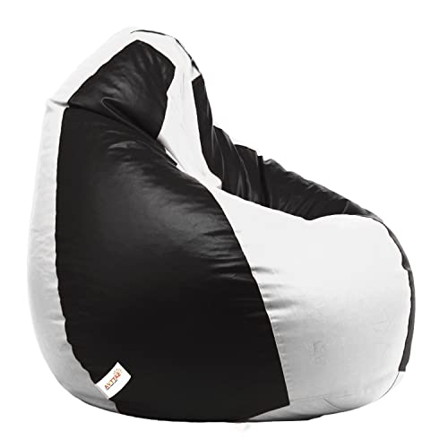Image of Sattva Classic Bean Bag Cover Without Beans XXL Size Dual Colour - Black White