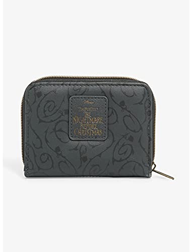 Disney The Nightmare Before Christmas Jack & Sally Graveyard Mini Zipper Wallet, off white, 5' x 4'2