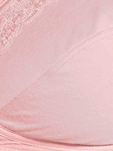 Image of Jockey ES19 Women's Wirefree Non Padded Super Combed Cotton Elastane Stretch Full Coverage Plus Size Bra with Lace Styling and Adjustable Straps