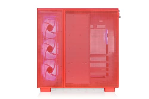 Thermaltake View 380 XL TG ARGB | Gabinete Mid Tower ATX | 4 Ventiladores ARGB Lite 120 mm preinstalados | Doble vidrio templado frontal | Compatible con AIO hasta 360 mm | Naranja Flamígero miniatura 6