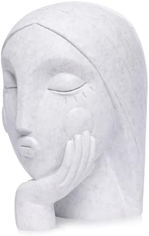 Pointnio Sculptures for Home Decor.Head Statues Room Decor Aesthetic,Modern Living Room Decor,Office,Bedroom,Bookshelf Decorative Objects(White)
