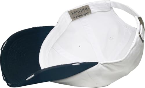 Image of KBETHOS Vintage Washed Distressed Cotton Dad Hat Baseball Cap Adjustable Polo Trucker Unisex Style Headwear
