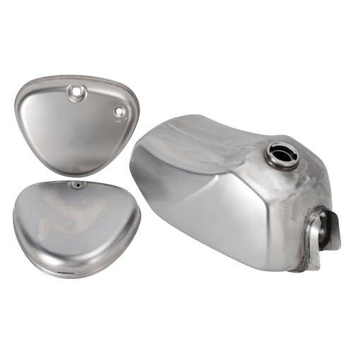 Bruce & Shark Fuel Tank & Side Cover Set Unpainted pour Simson S53 / S53 Enduro / S83 / S83 Enduro – Raw Steel Replacement