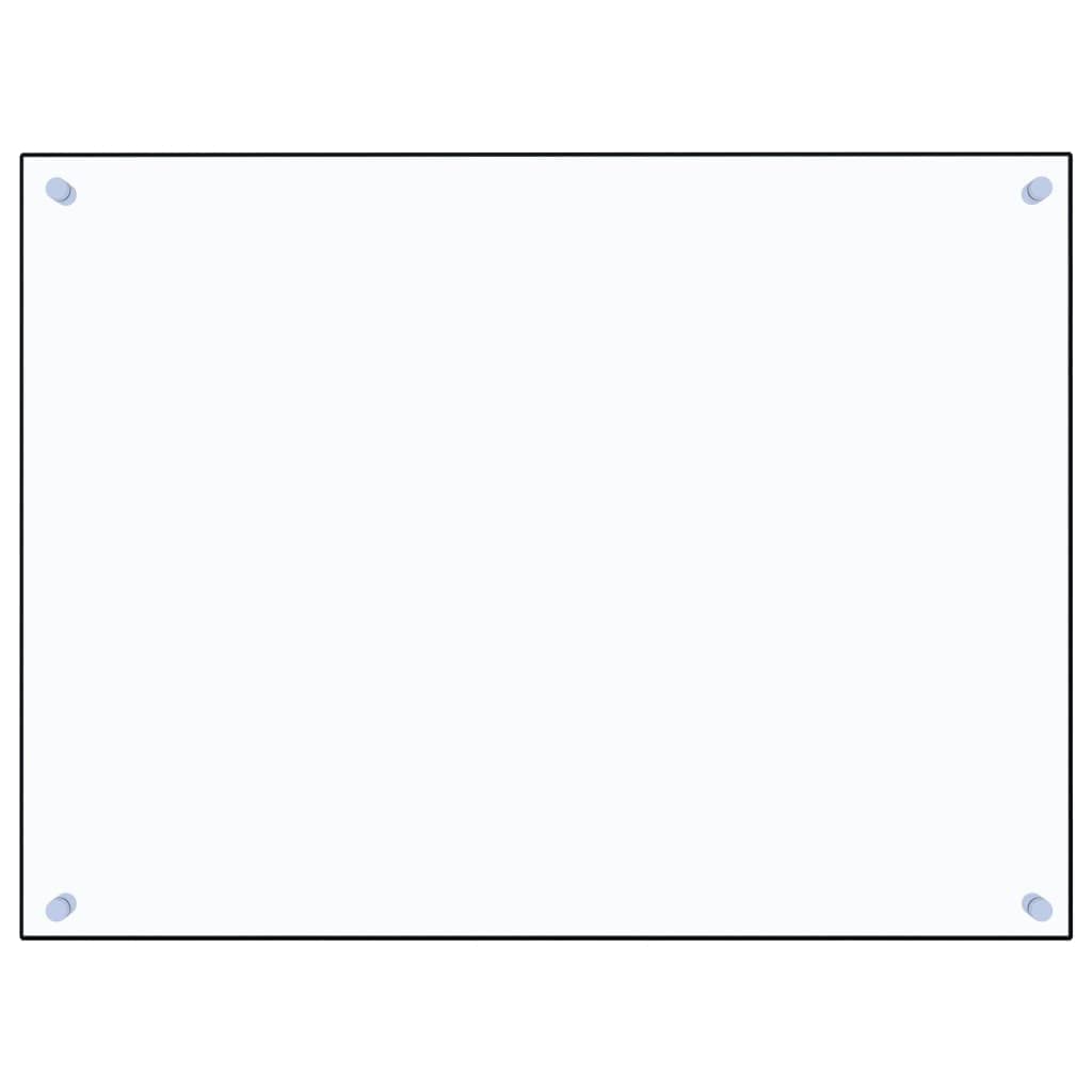 vidaXL Pannello posteriore della cucina, resistente al calore, antigraffio, decorazione da parete, sistema di piastrelle, protezione dagli schizzi, trasparente, 80 x 60 cm, in vetro temperato