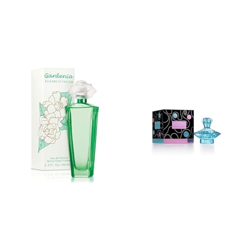 Elizabeth Taylor Women’s Perfume, Eau de Parfum Spray, Gardenia, 3.3 Fl Oz & Britney Spears Curious, Eau De Parfum EDP Spray for Women, 3.3 Fl Oz