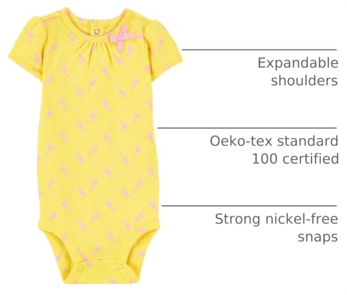 Image of Simple Joys by Carter's Baby Girls 6 Pack Short Sleeve Bodysuit