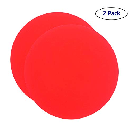 Microwave Mat,2 Pack Non-Stick Silicone Oven Mat 12" Diameter,Red