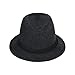 Fedora Hat Men Felt Panama Jazz Hat Women Classic Manhattan Structured Trilby Hat Short Brim Vintage Fedora Hat Band Dark Gray