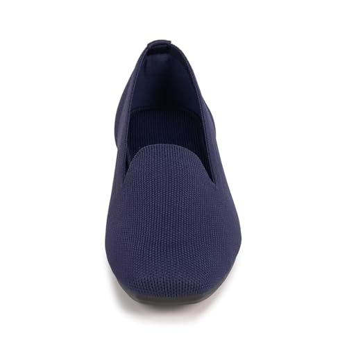 Image of Frank Mully Women's Loafer Flats Square Toe Comfortable Office Work Shoes, Cute Penny Loafer Slip On Walking Driving Shoes