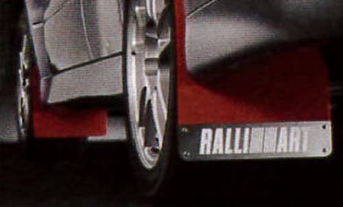 最終値下げランエボ マッドフラップ三菱純正 LANCER EVOLUTIONX 三菱自動車(純正) マッドフラップ（ブラック＆アルミ） のパーツ