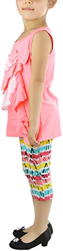 Image of ToBeInStyle Girl's Sleeveless Tank Top & Leggings 2 Piece Outfit Casual Dress Style Set