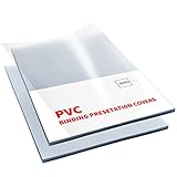 Binditek 200 Pack Clear PVC Binding Presentation Covers,7 Mil Report Cover for Business Documents, S