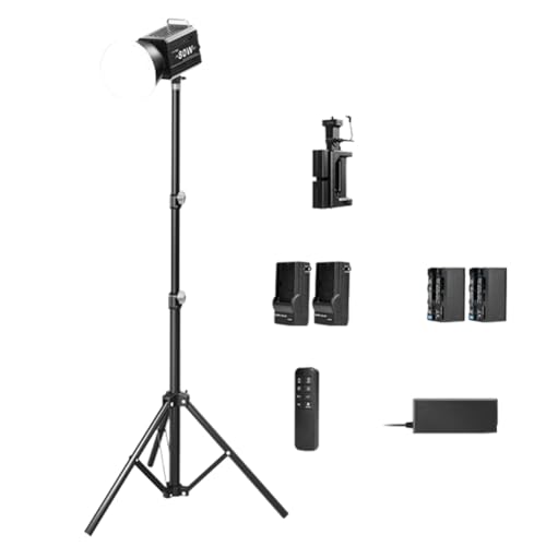 Kit de luz LED COB de 80W para exteriores regulable de 2500K a 6500K con enchufe UE