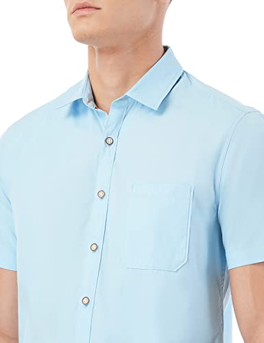 Image of FYLTR Men's Solid Rayon Casual Shirt with Resort Collar & Half Sleeves | Shirts for Men