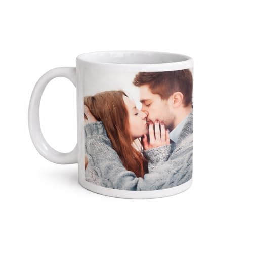 Taza Personalizada con Foto y Texto | Taza de Cerámica 325 ml | Regalo Original Personalizado para Hombre y Mujer | Apta para Microondas y Lavavajillas