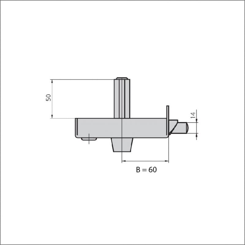 Cerradura CVL 1125BR12D/0 Derecha. Niquel.