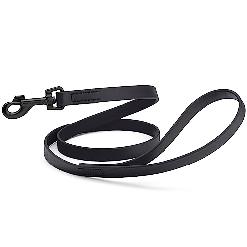 Dogline Biothane Waterproof Dog Leash Strong Coated Nylon Webbing With Black Hardware Odor-Proof For Easy Care Easy To Clean High Performance For Small Or Large Dogs Made In Usa 4 Or 6 Ft Lead #TOP17