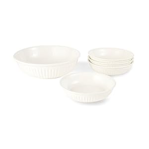 Mikasa Italian Countryside Pasta Set, Medium, White, 5 Piece