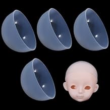 GLOBLELAND 4 Pcs Doll Head Silicone Wig Cap 1/4 BJD Doll Cover Anti Slip High Elasticity Silicone Hair Wigs Cover for DIY Doll Making