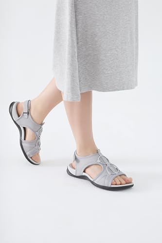 Image of UBFEN Womens Hiking Sandals Comfortable Walking Sandals Summer Sport Breathable Arch Support