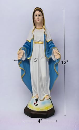 Estatua Virgen María Nuestra Señora de Gracia 12" Resina miniatura 2