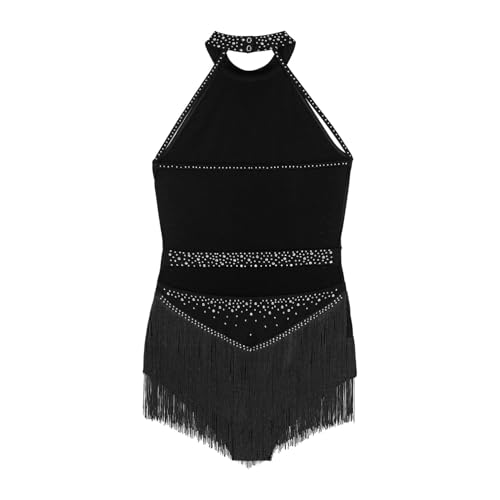 Robe de tango et salsa dos nu à franges pour rayonner en compétition