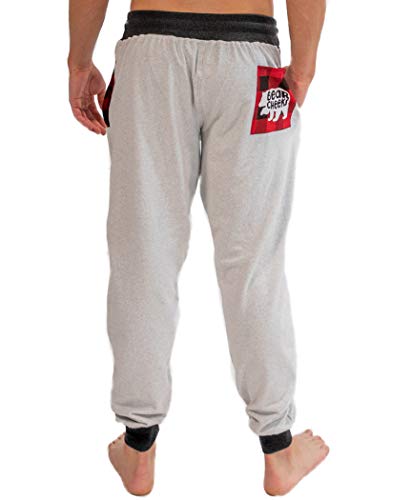 Lazy One Men s Jogger Sweatpants, Cozy, Warm, Pockets, Bear Cheeks (X-Large)