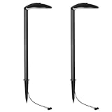 MULANDI 2.5W Low Voltage Landscape Path Lights, 12V 250 Lumen Outdoor Light, Aluminum Body and Frost